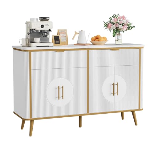 47.2" Buffet Storage Cabinet (White-2draws)