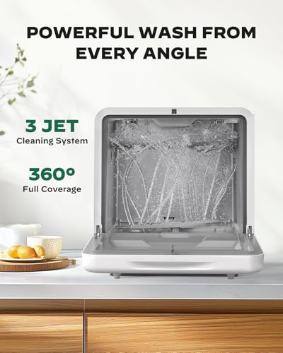 Portable Countertop Dishwasher (White without APP)