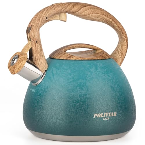 POLIVIAR Tea Kettle (2.7 Quarts / Crackle-Blue)