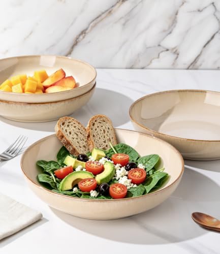 8.5’’ Ceramic Pasta Bowls Set of 4 (Set of 4 / Otameal)