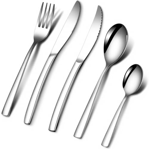 20 Piece Silverware Set for 4 with Steak Knives
