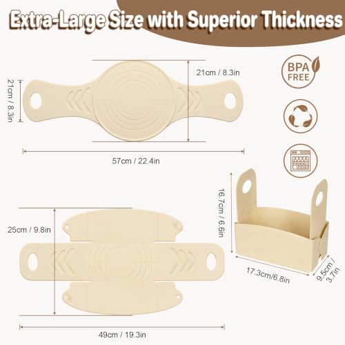 Silicone Bread Sling for Dutch Oven (Khaki 2pcs)