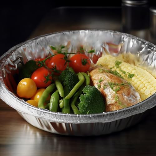 Round Aluminum Pans with Lids (7 Inch with Lids)