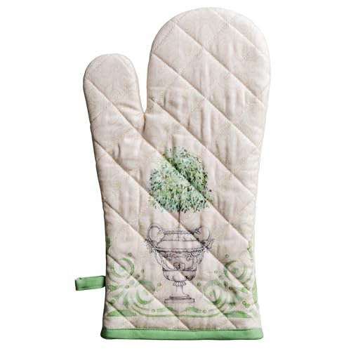 Maison d'Hermine Oven Gloves 100% Cotton Oven Mitt (029 - Jardin Du Roy / 7.5" x 13" (Oven Mitt))