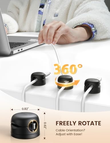 6 Pack Rotatable Cord Organizer (6 Count)