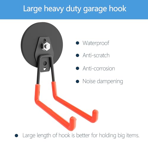 Heavy Duty Large Magnetic Hooks (Large L/4 pack 26-130lbs)
