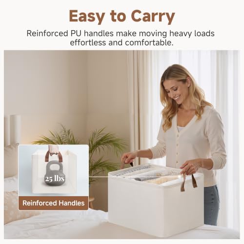 Closet Storage Baskets (Natural Color / 19" L x 13 ¼" W x 11" H)