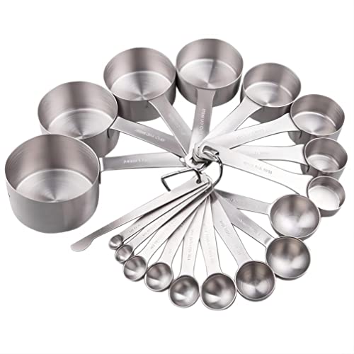 Measuring Cups and Spoons Set (A: 8cups+9spoons)