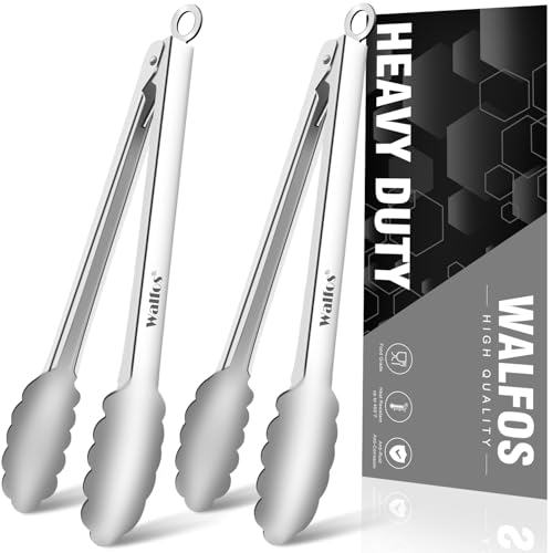 tongs for cooking (12in+12in / All Metal)