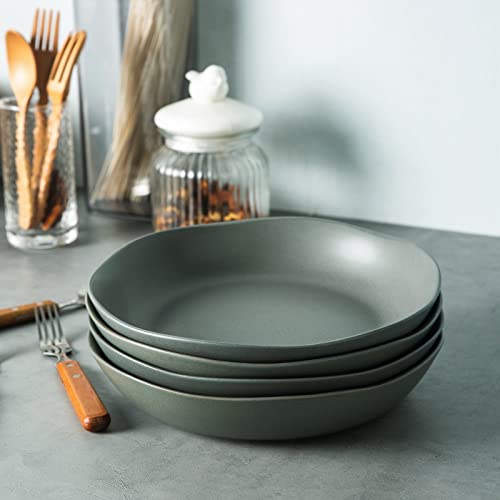 9.75'' Ceramic Large Pasta Bowls (Reactive Glaze / Set of 4)