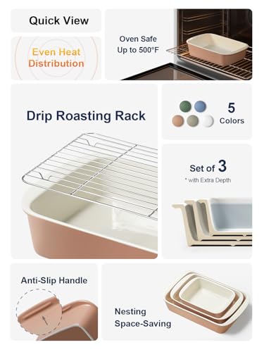 Ceramic Casserole Dishes for Oven with 304 Racks