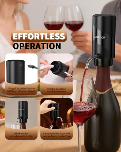 Electric Wine Aerator Pourer (Pure Black / Electric Wine Aerator Set)