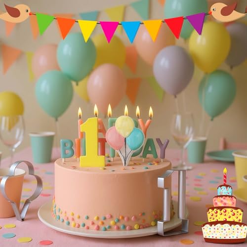 2 Pcs 5 Inch Balloon Cookie Cutter Number 1 Cookie Cutter Metal Birthday Cake Mold Fondant Cake Mold for School Party 1 Birthday One (Balloon)