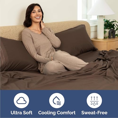 Queen Size 4 Piece Sheet Set (09 - Brown / Queen)