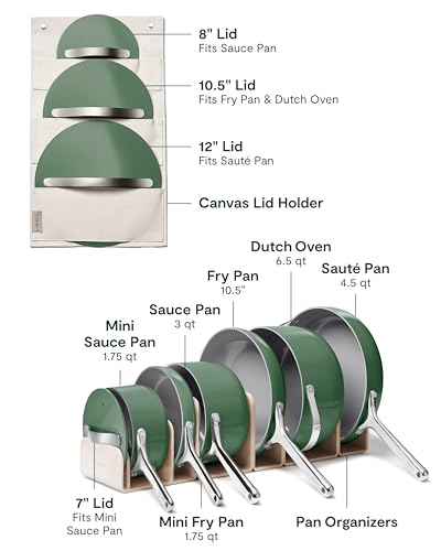 24-Piece Non-Stick Ceramic Cookware Set (Sage / 24pc Set)