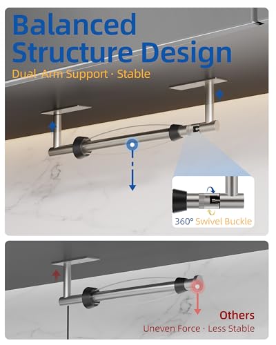 Paper Towel Holder Under Cabinet (Sliver / One Hand Tear - Rectangle)