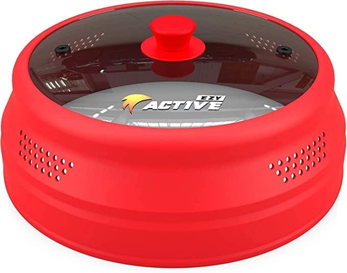 Collapsible Microwave Cover for Food (Red)