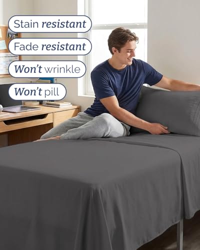 Twin XL 3 Piece Sheet Set (06 - Dark Grey / Twin XL)