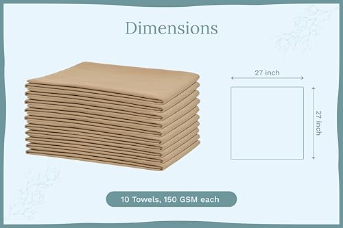 Organic Cotton Beige Flour Sack Towels (Beige)