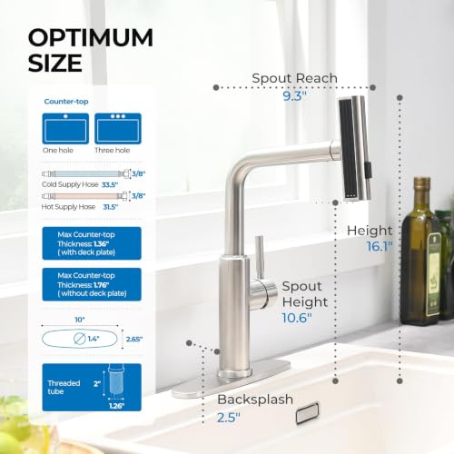 Waterfall Kitchen Faucet (Brushed Nickel)