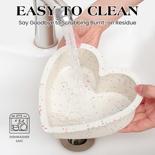 10 Inch Heart Shaped Silicone Cake Pans (Heart / 10 inch)