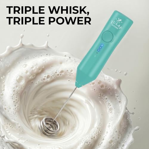 Rechargeable Milk Frother Handheld (ZK Dynamic Tornado Mint / Rechargeable Z1 Motor Max)