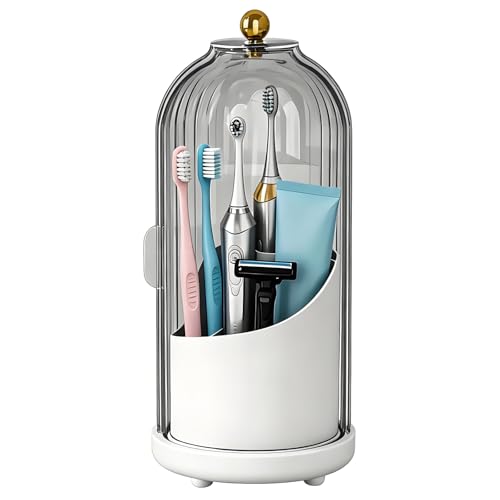 Dustproof Toothbrush Holder Organizer with Drainage