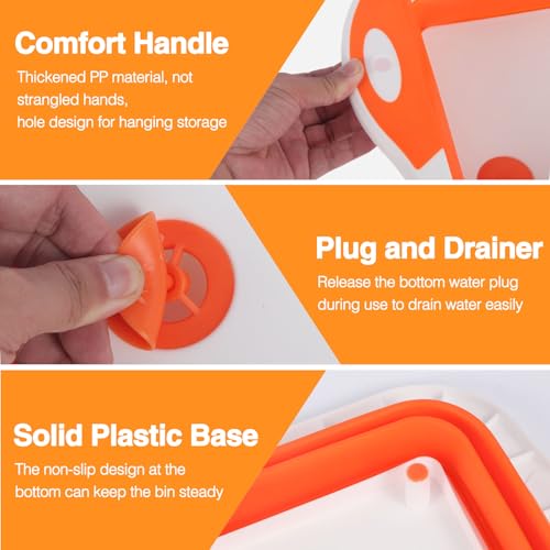 Collapsible BBQ Prep Tub (Orange)