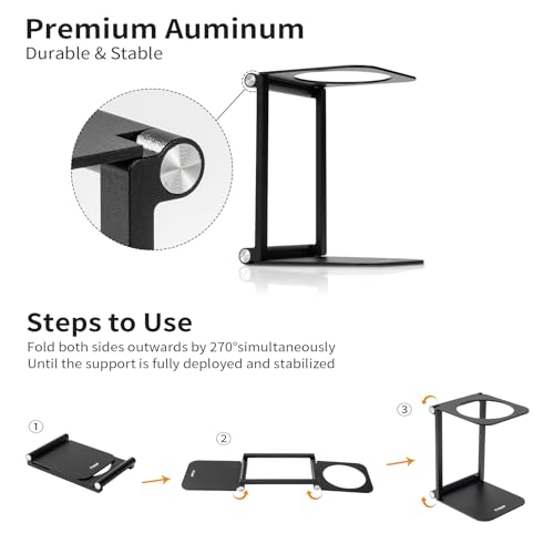 Pour Over Coffee Maker Stand (Black / Square)