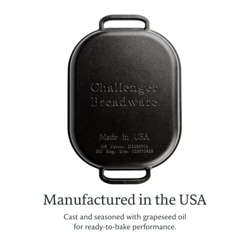 Challenger Bread Pan Cast Iron Loaf Pan with Lid for Artisan Sourdough and Homemade Bread Baking (Bread Pan)