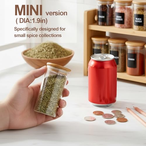 Glass Spice Jars 4oz 16 Pack (0.125 Qt x 16)