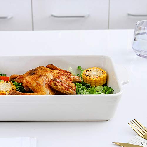 Bakeware Set Ceramic Baking Dish Set (White)