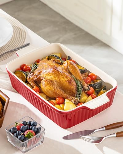 4.4 QT Ceramic Casserole Dishes for Oven