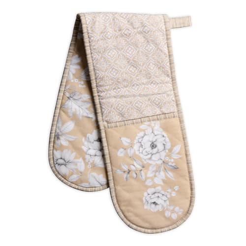 Double Oven Mitts 100% Cotton Double Oven Glove (040 - Pretty Autumn / 7" x 35" (Double Oven Mitt))