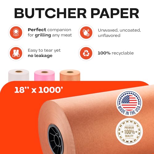 Peach Butcher Paper 18" x 12000" (1500 Sq Ft)