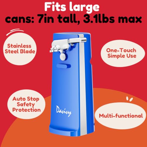 Electric Can Opener (Blue-ABS)