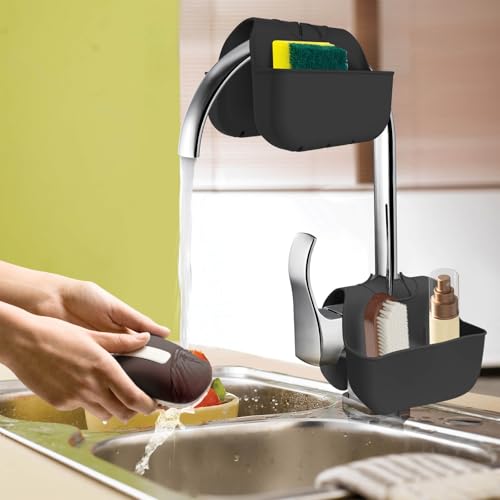 Sponge Holder for Kitchen Sink (Black)