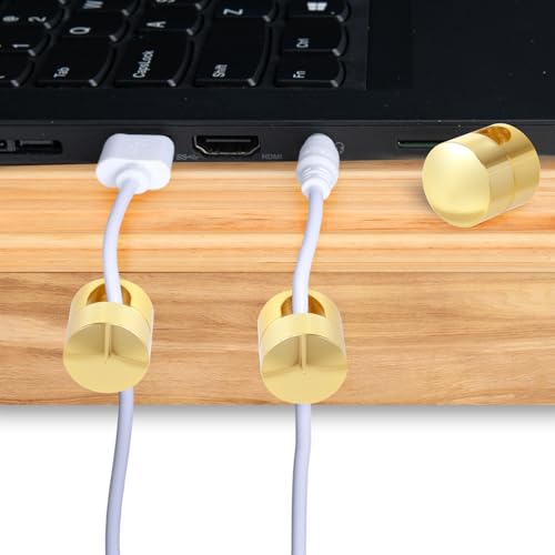 10 Sets Charger Holders for Cords (10 Sets / Gold)