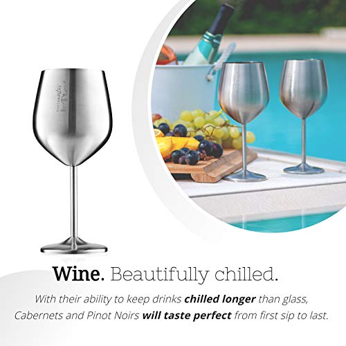 Stainless Steel Wine Glass (4 Count)