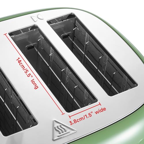 4‑Slice Retro Green Toaster Model TR03 (Green - 4 Slice)