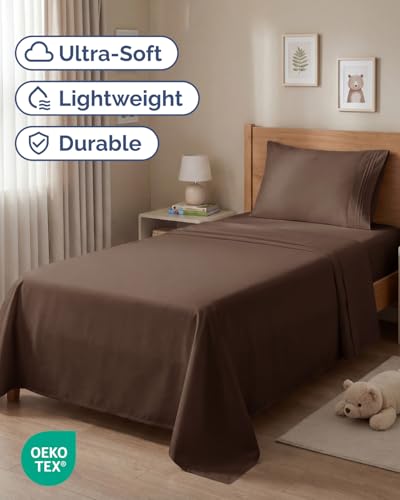 Twin Size 3 Piece Sheet Set (09 - Brown / Twin)