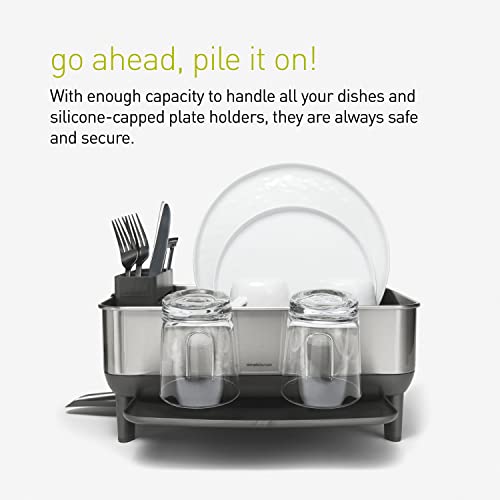 Steel Frame Dishrack (Gray / Compact (15'' X 15.5'' X 7.5''))