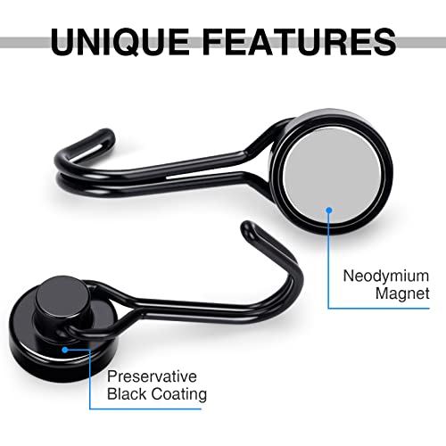 Swivel Swing Magnetic Hooks (3 Count)