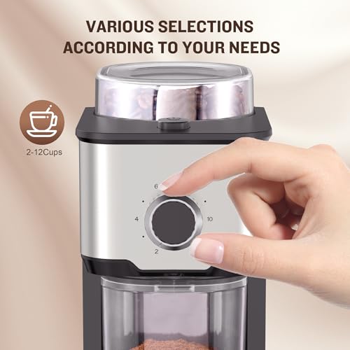 Coffee Bean Grinder (Light Silver)