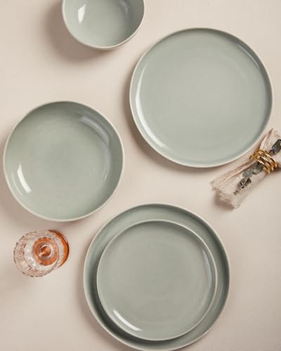 Dinnerware Sets for Family of 6 (Dusty Green / Set (18pcs))