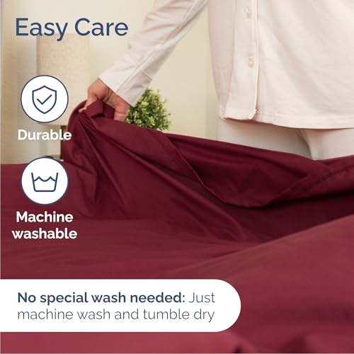 Cal King Size 4 Piece Sheet Set (25 - Burgundy / California King)