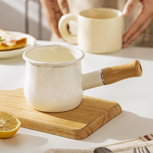Enamel Milk Pot (White)