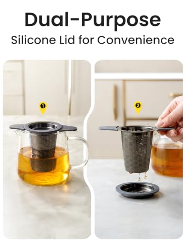 Tea Infuser for Loose Leaf Tea (1 Pack - Black)