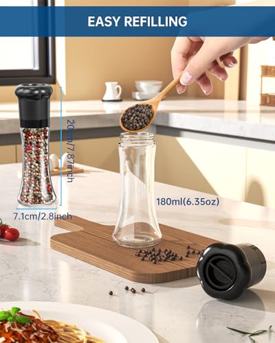Manual Pepper Grinder (Tall - Black)