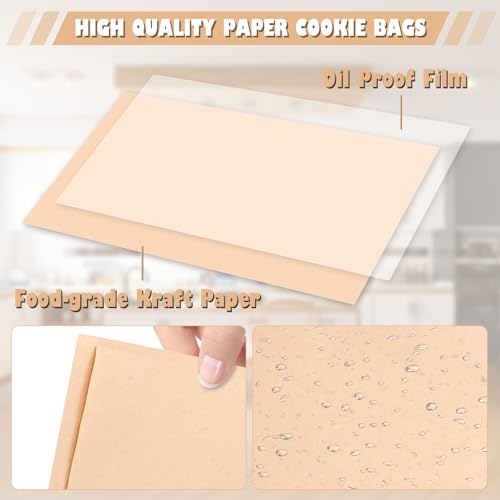 800 Pack Wax Paper Bags 6x7 inch (Kraft-800PCS / 6x7 inch)